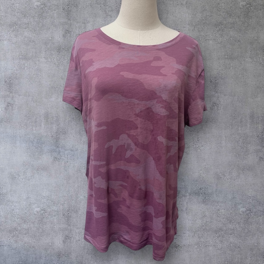 Athleta Mauve Camouflage Tee XL